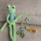 Frog Plush Stuffed Frog Toy and Rakhi| curtain Holder| Toys For Kids | Handmade Infant Soothe Toys | Artisan Made In India | Amigurumi Toys | 100% Cotton | Crochet Cuddle Toys | Rakhi