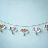 Lotus ToranA | Handmade Crochet Festival Decoration | Artisan Made In India | Eco-Friendly| 100% Cotton | Diwali | Toran
