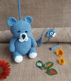 Taddy Bear Plush Stuffed Toy and Rakhi | Crochet Hand Made Toys | Toys For Kids | Handmade Infant Soothe Toys | Artisan Made In India | Amigurumi Toys | 100% Cotton | Crochet Cuddle Toys | Teady Rakhi
