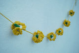 Marigold Toran | Handmade Crochet Festival Decoration | Artisan Made In India | Eco-Friendly| 100% Cotton |
