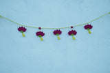 Lotus Toran | Handmade Crochet Festival Decoration | Artisan Made In India | Eco-Friendly| 100% Cotton | Toran