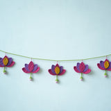 Lotus ToranB | Handmade Crochet Festival Decoration | Artisan Made In India | Eco-Friendly| 100% Cotton | Diwali | Toran