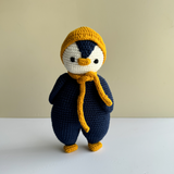 Big Penguin Soft Plush Toy | Toys For Kids | Handmade Infant Soothe Toys | Artisan Made In India | Amigurumi Toys | 100% Cotton | Crochet Cuddle Toys