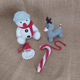Christmas Gift-pack of 4 Stuffed Plush Toy | Toys For Kids | Handmade Infant Soothe Toys | Artisan Made In India | Amigurumi Toys | 100% Cotton | Crochet Cuddle Toys | Christmas