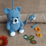 Taddy Bear Plush Stuffed Toy and Rakhi | Crochet Hand Made Toys | Toys For Kids | Handmade Infant Soothe Toys | Artisan Made In India | Amigurumi Toys | 100% Cotton | Crochet Cuddle Toys | Teady Rakhi