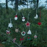 Christmas home decor - pack of 14 ornaments | Festive Glow Set – Heart,Snowman,Star,Bauble,Mistletoe,Santa,Tree,Snowflake,Bow,Reindeer,Hollyleaf,Moon,CandyCane,GiftBox|Gift pack