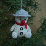 Christmas home decor - pack of 8 Stuffed Plush Toy | Festive Glow Set – Handcrafted Snowflake, Santa, Star, Reindeer, Bauble, Christmas Tree, Octopus, Snowman | Artisan Made In India | 100% Cotton | Gift pack