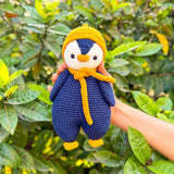Big Penguin Soft Plush Toy | Toys For Kids | Handmade Infant Soothe Toys | Artisan Made In India | Amigurumi Toys | 100% Cotton | Crochet Cuddle Toys