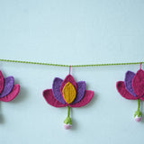 Lotus ToranB | Handmade Crochet Festival Decoration | Artisan Made In India | Eco-Friendly| 100% Cotton | Diwali | Toran
