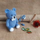 Taddy Bear Plush Stuffed Toy and Rakhi | Crochet Hand Made Toys | Toys For Kids | Handmade Infant Soothe Toys | Artisan Made In India | Amigurumi Toys | 100% Cotton | Crochet Cuddle Toys | Teady Rakhi