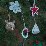 Christmas home decor - pack of 14 ornaments | Festive Glow Set – Heart,Snowman,Star,Bauble,Mistletoe,Santa,Tree,Snowflake,Bow,Reindeer,Hollyleaf,Moon,CandyCane,GiftBox|Gift pack