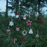 Christmas home decor - pack of 14 ornaments | Festive Glow Set – Heart,Snowman,Star,Bauble,Mistletoe,Santa,Tree,Snowflake,Bow,Reindeer,Hollyleaf,Moon,CandyCane,GiftBox|Gift pack