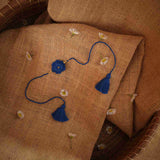 Blue Flower Moti Rakhi | Rakshabandhan | For Kids & Adults | Artisan Made In India | 100% Cotton | Crochet, Handcrafted