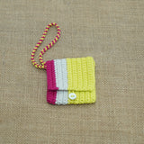Stripe Airpod Pouch | Handmade Crochet Festival Decoration | Artisan Made In India | Eco-Friendly| 100% Cotton |