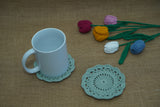 Flower Tea Coaster | Handmade Crochet Festival Decoration | Artisan Made In India | Eco-Friendly| 100% Cotton |