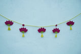 Lotus Toran | Handmade Crochet Festival Decoration | Artisan Made In India | Eco-Friendly| 100% Cotton | Toran