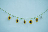 Sunflower Toran | Handmade Crochet Festival Decoration | Artisan Made In India | Eco-Friendly| 100% Cotton | Toran
