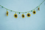 Sunflower Toran | Handmade Crochet Festival Decoration | Artisan Made In India | Eco-Friendly| 100% Cotton | Toran