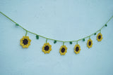 Sunflower Toran | Handmade Crochet Festival Decoration | Artisan Made In India | Eco-Friendly| 100% Cotton | Toran