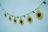Sunflower Toran | Handmade Crochet Festival Decoration | Artisan Made In India | Eco-Friendly| 100% Cotton | Toran