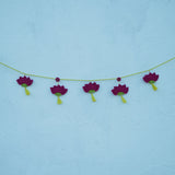 Lotus Toran | Handmade Crochet Festival Decoration | Artisan Made In India | Eco-Friendly| 100% Cotton | Toran