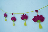 Lotus Toran | Handmade Crochet Festival Decoration | Artisan Made In India | Eco-Friendly| 100% Cotton | Toran
