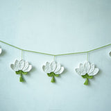 Lotus ToranD | Handmade Crochet Festival Decoration | Artisan Made In India | Eco-Friendly| 100% Cotton | Diwali | Toran
