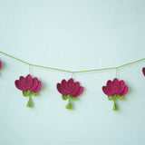 Lotus ToranC | Handmade Crochet Festival Decoration | Artisan Made In India | Eco-Friendly| 100% Cotton | Diwali | Toran