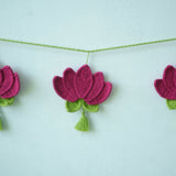 Lotus ToranC | Handmade Crochet Festival Decoration | Artisan Made In India | Eco-Friendly| 100% Cotton | Diwali | Toran