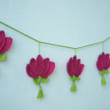 Lotus ToranC | Handmade Crochet Festival Decoration | Artisan Made In India | Eco-Friendly| 100% Cotton | Diwali | Toran