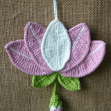 Lotus Danglar | Handmade Crochet Festival Decoration | Artisan Made In India | Eco-Friendly| 100% Cotton | Diwali | Dangler