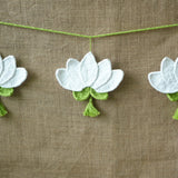 Lotus ToranD | Handmade Crochet Festival Decoration | Artisan Made In India | Eco-Friendly| 100% Cotton | Diwali | Toran