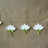 Lotus ToranD | Handmade Crochet Festival Decoration | Artisan Made In India | Eco-Friendly| 100% Cotton | Diwali | Toran