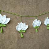 Lotus ToranD | Handmade Crochet Festival Decoration | Artisan Made In India | Eco-Friendly| 100% Cotton | Diwali | Toran