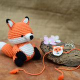 Fox Plush Stuffed Toy | Orange | Toys For Kids | Handmade Infant Soothe Toys | Artisan Made In India | Amigurumi Toys | 100% Cotton | Crochet Cuddle Toys