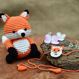 Fox Plush Stuffed Toy | Orange | Toys For Kids | Handmade Infant Soothe Toys | Artisan Made In India | Amigurumi Toys | 100% Cotton | Crochet Cuddle Toys