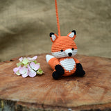 Fox Plush Stuffed Toy | Orange | Toys For Kids | Handmade Infant Soothe Toys | Artisan Made In India | Amigurumi Toys | 100% Cotton | Crochet Cuddle Toys