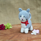 Cat Soft Plush Toy | Toys For Kids | Handmade Infant Soothe Toys | Artisan Made In India | Amigurumi Toys | 100% Cotton | Crochet Cuddle Toys