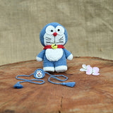 Doraemon Plush Stuffed Toy | Blue | Toys For Kids | Handmade Infant Soothe Toys | Artisan Made In India | Amigurumi Toys | 100% Cotton | Crochet Cuddle Toys
