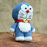 Doraemon Soft Plush Toy | Toys For Kids | Handmade Infant Soothe Toys | Artisan Made In India | Amigurumi Toys | 100% Cotton | Crochet Cuddle Toys
