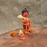 Hanuman Plush Stuffed Toy | Toys for Kids | Handmade Infant Soothe Toys | Artisan Made in India | Amigurumi Toys | 100% Cotton | Crochet Cuddle Toys | Rakshabandhan | Gifting