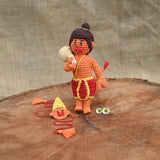 Hanuman Plush Stuffed Toy | Toys for Kids | Handmade Infant Soothe Toys | Artisan Made in India | Amigurumi Toys | 100% Cotton | Crochet Cuddle Toys | Rakshabandhan | Gifting