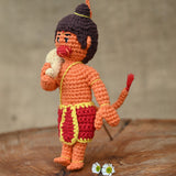 Hanuman Ji Stuffed Plush Toy | Toys For Kids | Handmade Infant Soothe Toys | Artisan Made In India | Amigurumi Toys | 100% Cotton | Crochet Cuddle Toys | Anjaneya | Bajarangbali