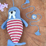 Walrus Plush Stuffed Toy | Red | Toys For Kids | Handmade Infant Soothe Toys | Artisan Made In India | Amigurumi Toys | 100% Cotton | Crochet Cuddle Toys | Rakshabandhan| Gifting