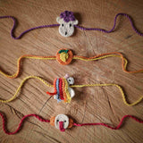 Kids Rakhi Combo 1 | Set of 4 | Rakshabandhan | For Kids & Adults | Artisan Made In India | 100% Cotton | Crochet, Hand Knitted