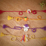 Kids Rakhi Combo 1 | Set of 4 | Rakshabandhan | For Kids & Adults | Artisan Made In India | 100% Cotton | Crochet, Hand Knitted