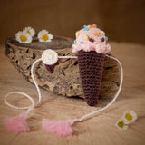 Rakhi | Ice-cream Stuffed Plush Toy | Accessory | Rakshabandhan | For Kids & Adults | Artisan Made In India | 100% Cotton | Crochet, Handcrafted | Gifting | Rauli and Chawal | Sweets | Gifting