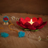 Rakhi | Lotus Tea Light Holder | Rakshabandhan | For Kids & Adults | Artisan Made In India | 100% Cotton | Crochet, Handcrafted | Gifting | Rauli and Chawal | Sweets | Gifting