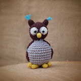 Sleepy Owl Plush Toy | Handmade Infant Soothe Toys | Artisan Made In India | Amigurumi Toys | 100% Cotton | Crochet Cuddle Toys