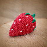Strawberry Plush Stuffed Toy | Toys For Kids | Handmade Infant Soothe Toys | Artisan Made In India | Amigurumi Toys | 100% Cotton | Crochet Cuddle Toys | Rakshabandhan| Gifting